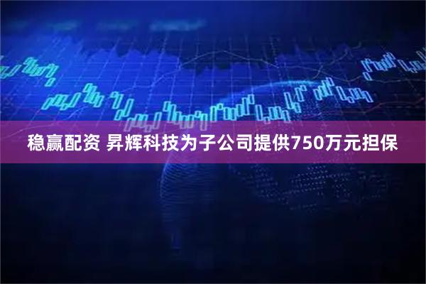 稳赢配资 昇辉科技为子公司提供750万元担保